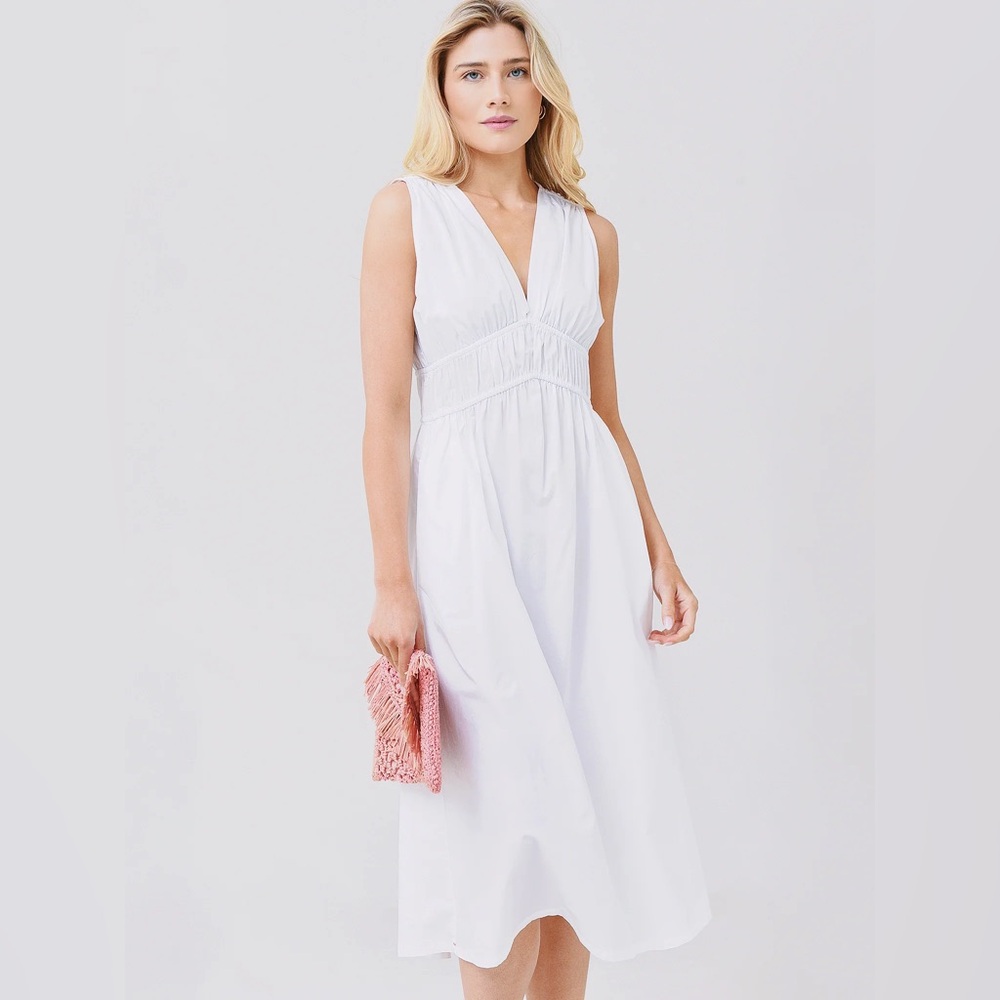 XiRENA ‘Cyra’ White Sleeveless V-Neck Maxi Dress